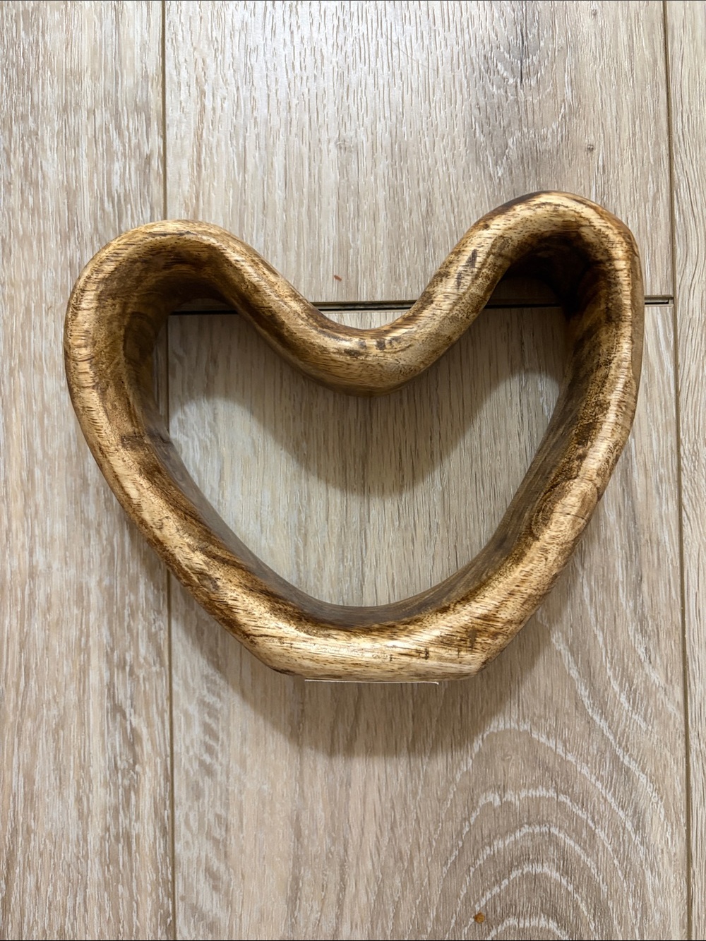 Wooden heart decoration
